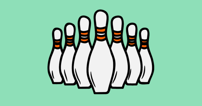 bowling pin setup